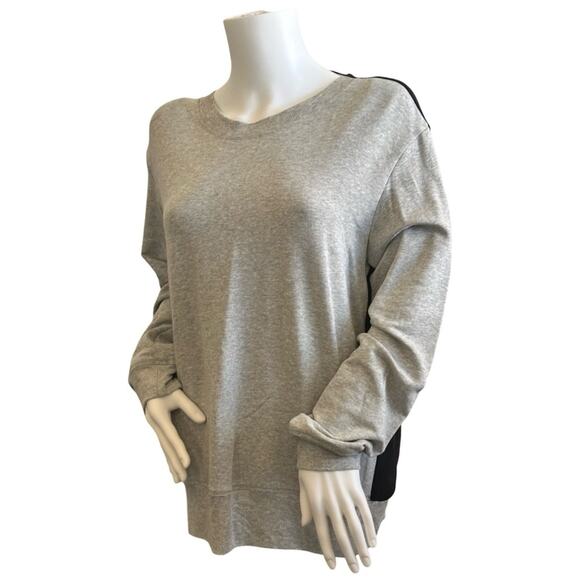 #T48 Sky Sheer Cowl Back Light Weight Sweatshirt SZ L $110 - Picture 3 of 10